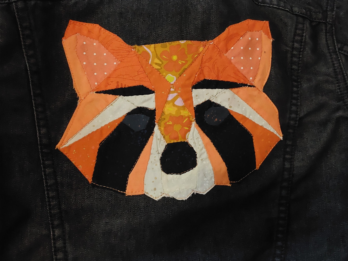 Denim Jacket - Raccoon, Orange