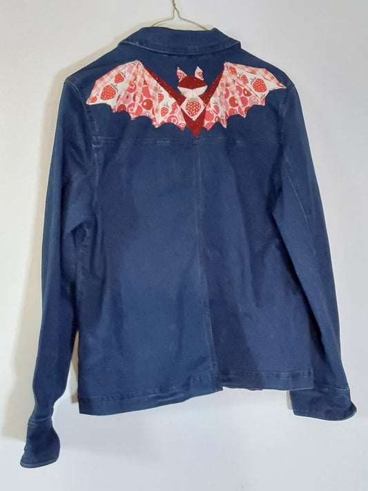 Denim Jacket - Fruit Bat, Red