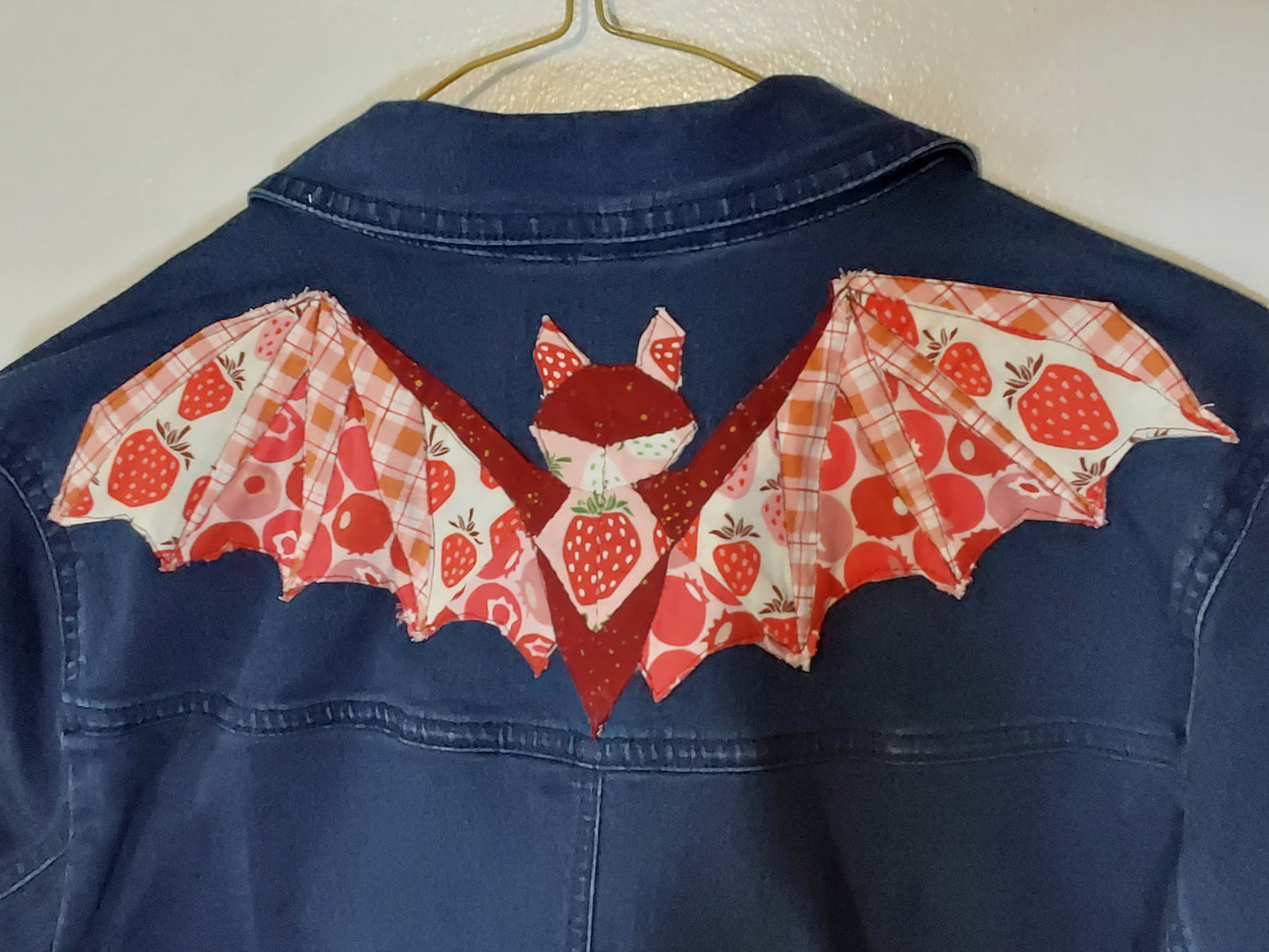 Denim Jacket - Fruit Bat, Red