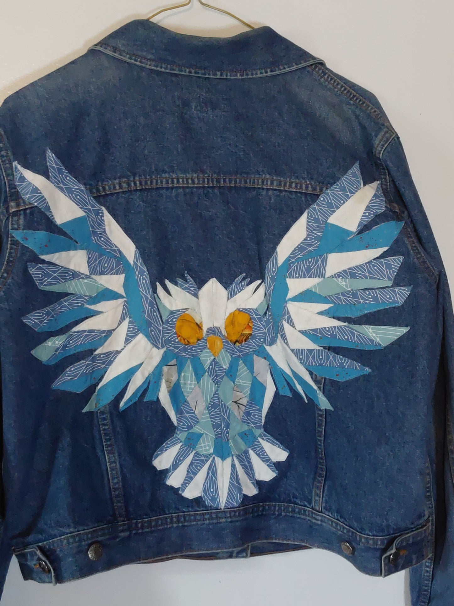 Denim Jacket - Owl, Blue