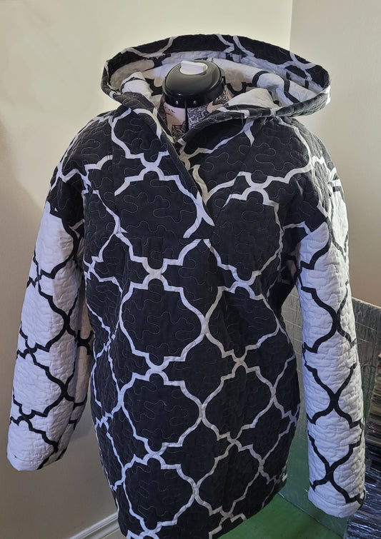 Moroccan-pattern Quilt Hoodie